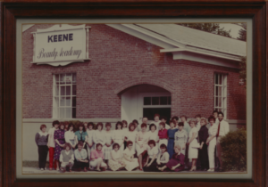 38 Cosmetology students gathered for a school picture in 1985